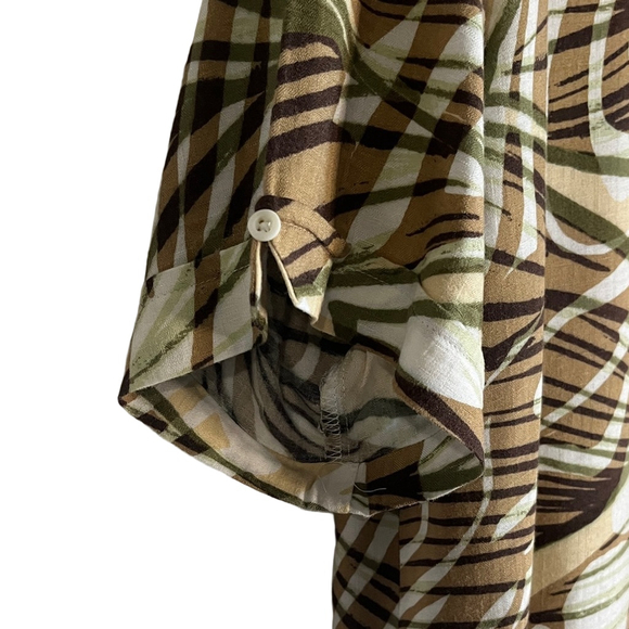 Cubavera Men's Brown and Cream Casual Shirt - Picture 4 of 5